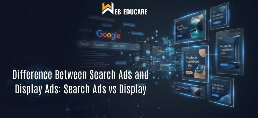 Search Ads vs Display comparison for Google Ads strategy