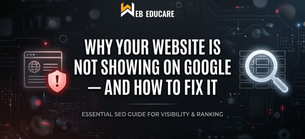 website not showing on Google